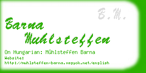 barna muhlsteffen business card