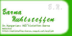 barna muhlsteffen business card